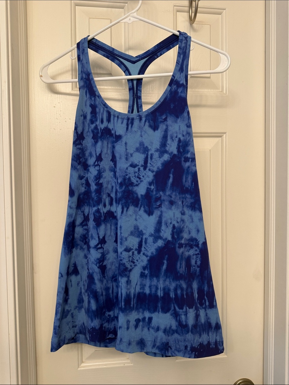 lululemon athletica Blue Tie-Dye Racerback Tank